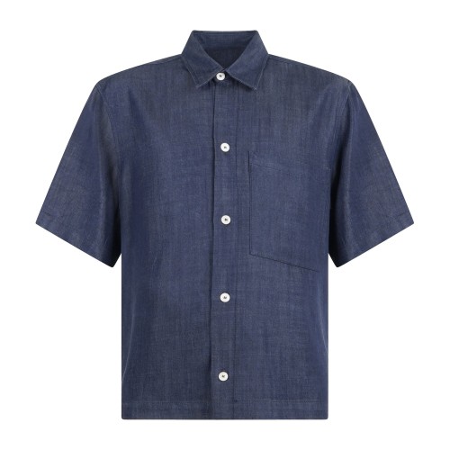 I'm Brian - Camicia denim mezza manica con taschino sul petto per uomo | ca3632