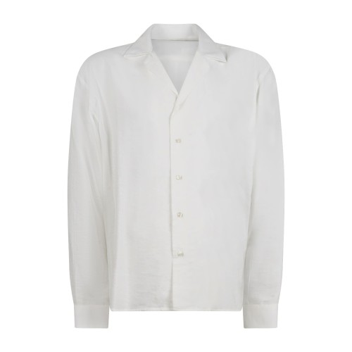 Marsem - Camicia bianca manica lunga californiana in viscosa per uomo | co44