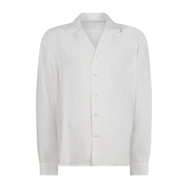 Marsem - Camicia bianca manica lunga californiana in viscosa per uomo | co44