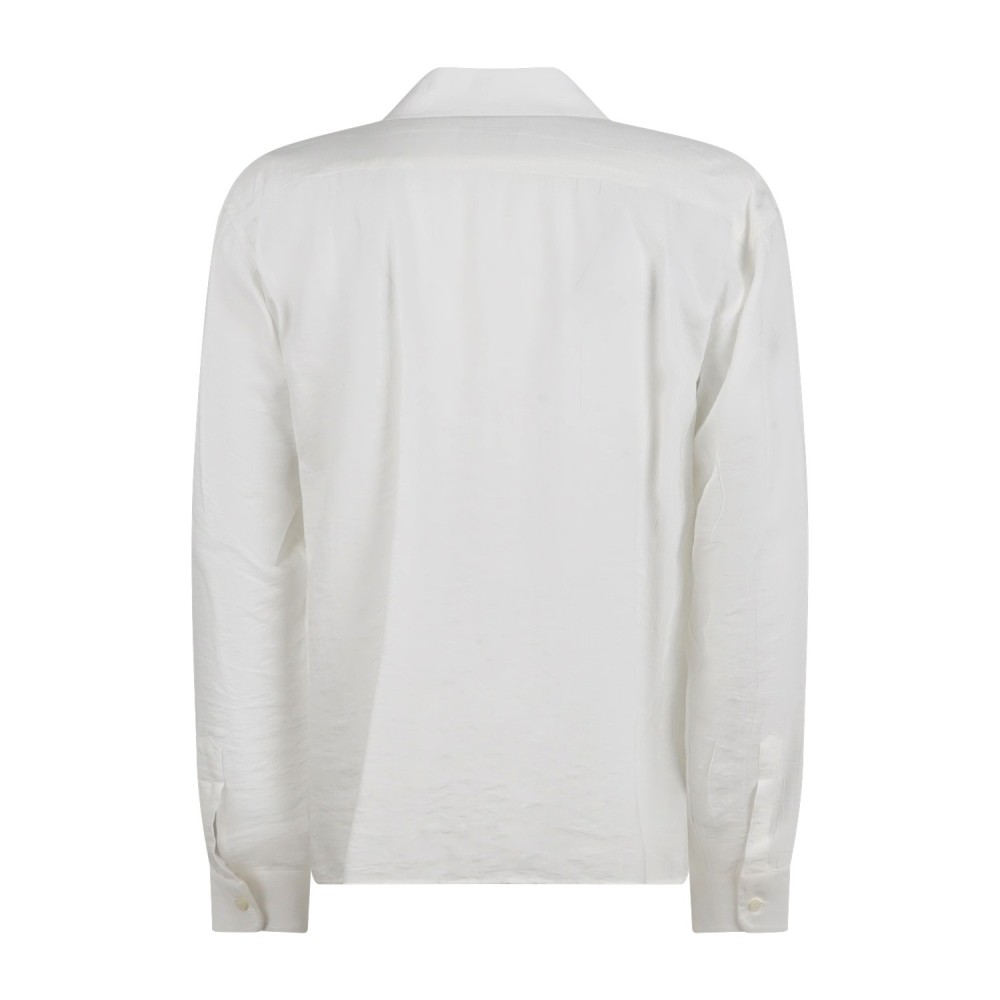 Marsem - Camicia bianca manica lunga californiana in viscosa per uomo | co44