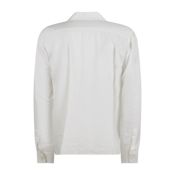 Marsem - Camicia bianca manica lunga californiana in viscosa per uomo | co44