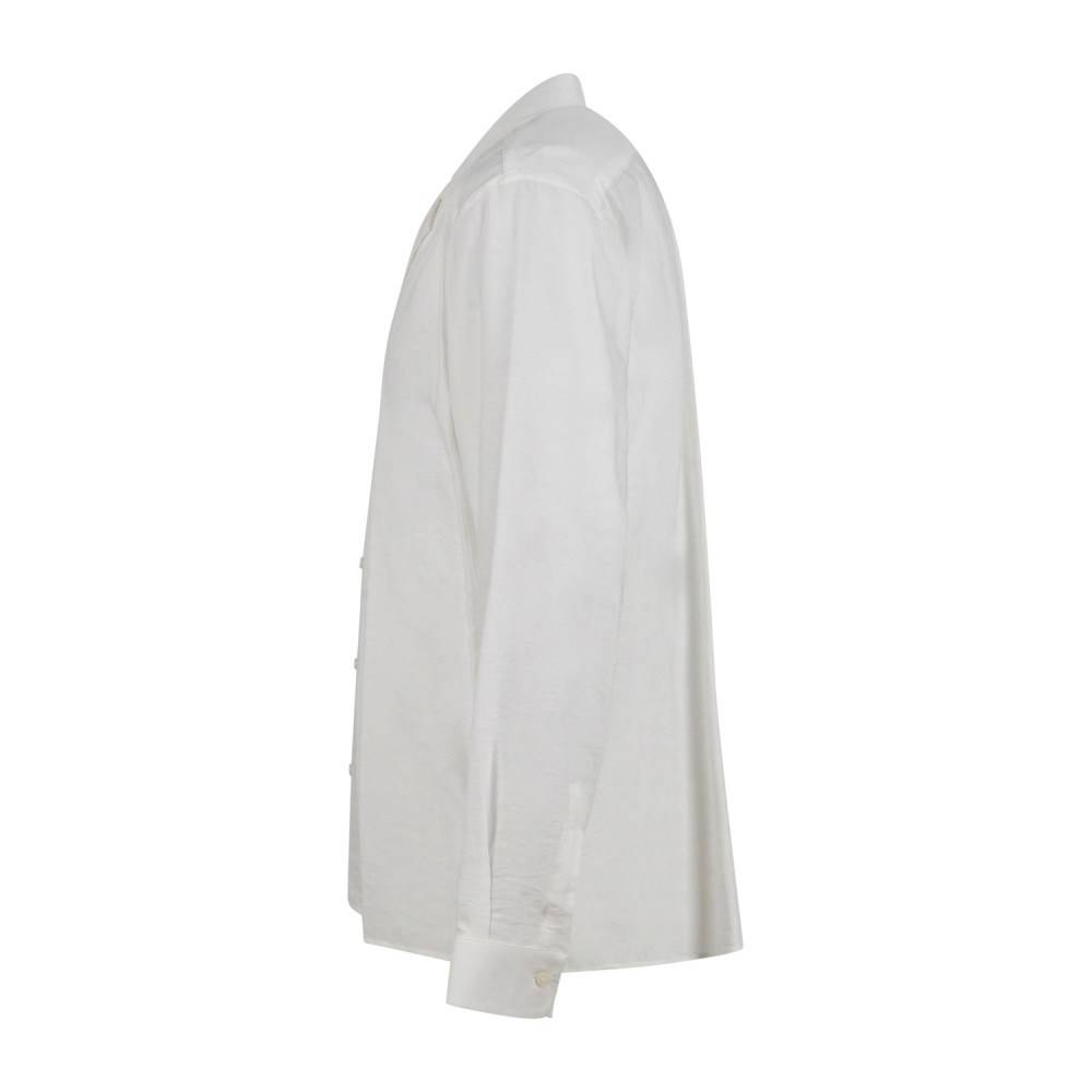 Marsem - Camicia bianca manica lunga californiana in viscosa per uomo | co44