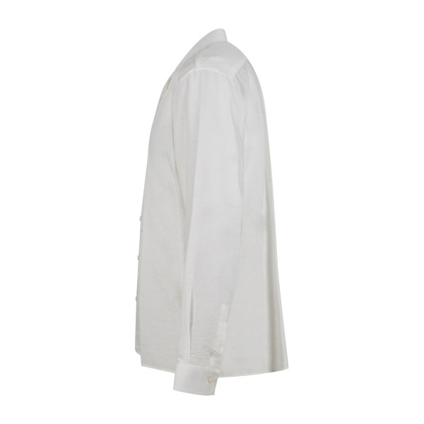 Marsem - Camicia bianca manica lunga californiana in viscosa per uomo | co44