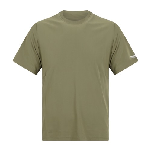 People of Shibuya - T-shirt verde manica corta in tessuto tecnico con stampa