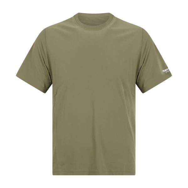 People of Shibuya - T-shirt verde manica corta in tessuto tecnico con stampa