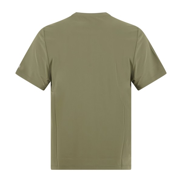 People of Shibuya - T-shirt verde manica corta in tessuto tecnico con stampa