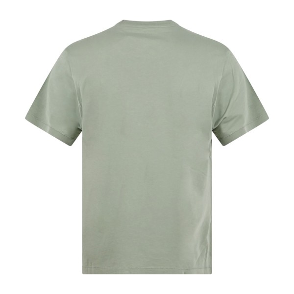 Roy Roger's - T-shirt verde manica corta con stampa logo sul petto in supima