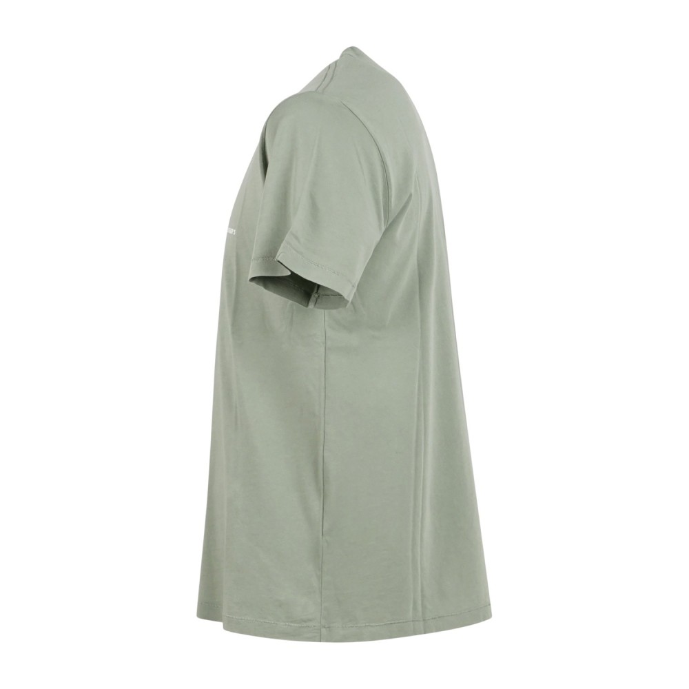 Roy Roger's - T-shirt verde manica corta con stampa logo sul petto in supima