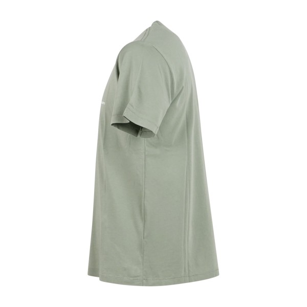 Roy Roger's - T-shirt verde manica corta con stampa logo sul petto in supima