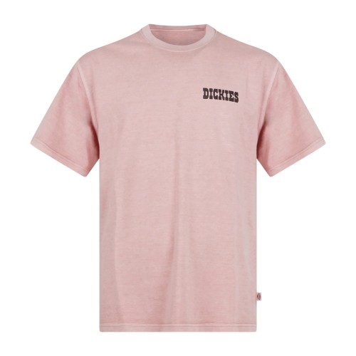 Dickies - T-shirt rosa Buchtell con stampa logo sul fronte e sul retro per uomo 2
