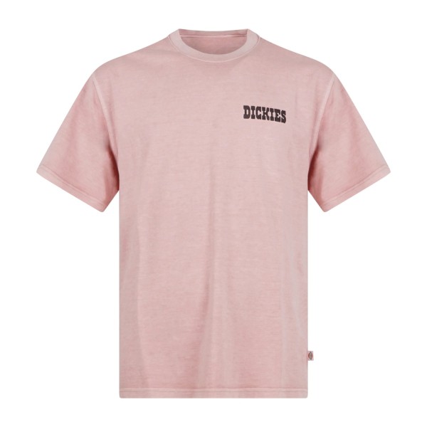 Dickies - T-shirt rosa Buchtell con stampa logo sul fronte e sul retro per uomo