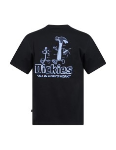 Dickies - T-shirt nero Fairlawn con stampa logo sul fronte e sul retro per uomo