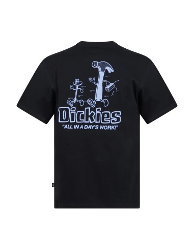 Dickies - T-shirt nero Fairlawn con stampa logo sul fronte e sul retro per uomo