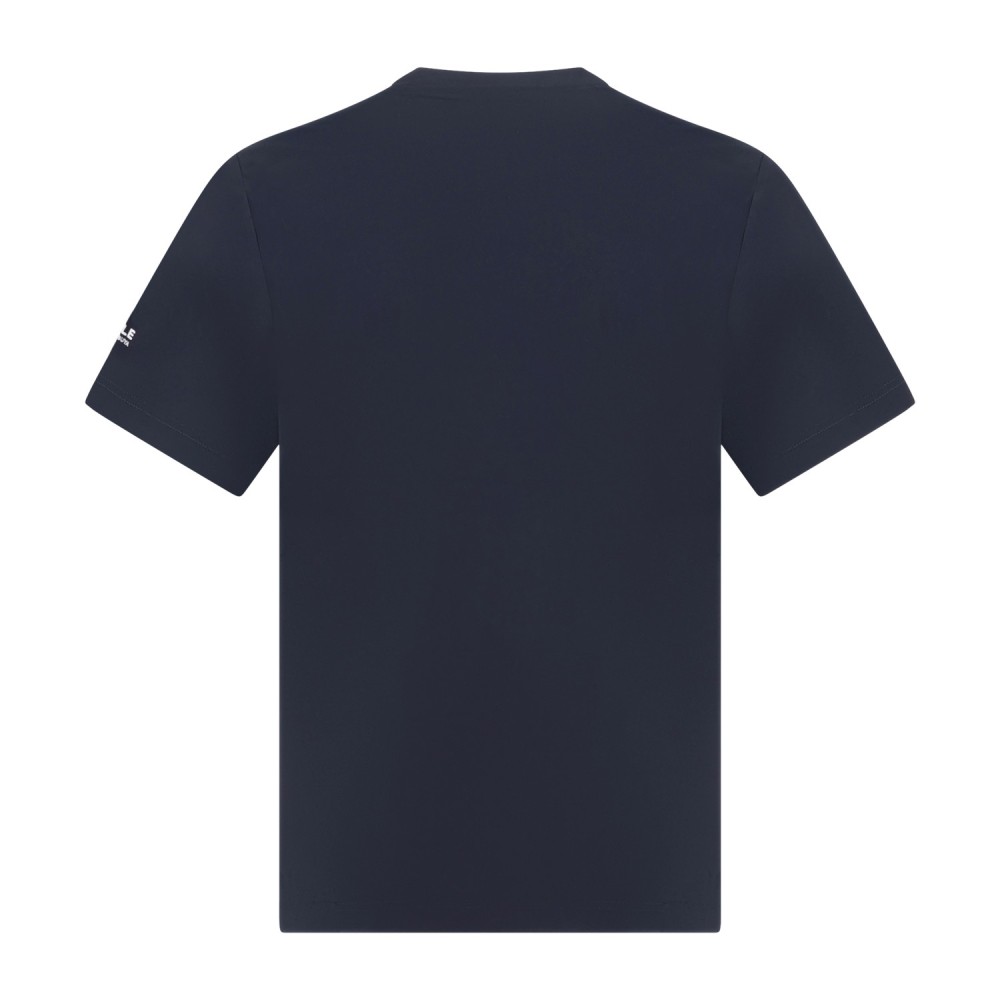 People of Shibuya - T-shirt blu manica corta in tessuto tecnico con stampa logo