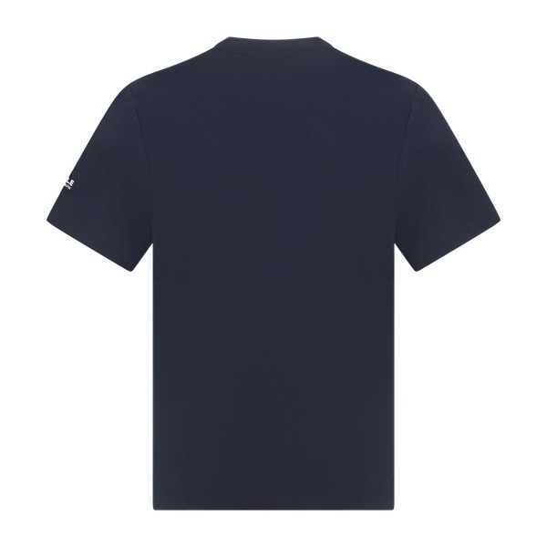 People of Shibuya - T-shirt blu manica corta in tessuto tecnico con stampa logo