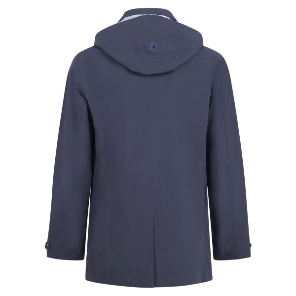 Save The Duck - Impermeabile blu Benjamin in tessuto tecnico con cappuccio