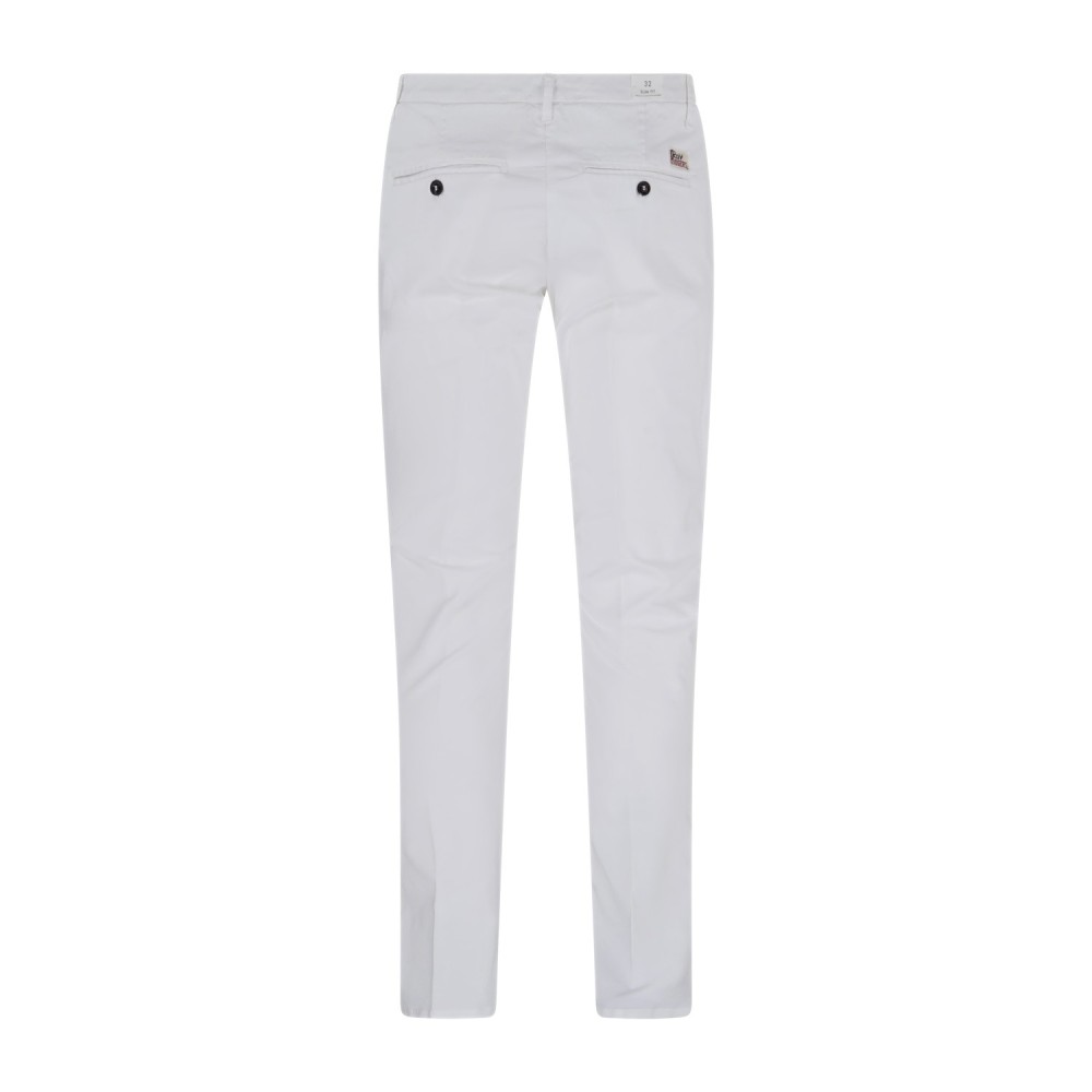 Roy Roger's - Pantalone bianco New Rolf tasca a filo per uomo | rru013c9250112