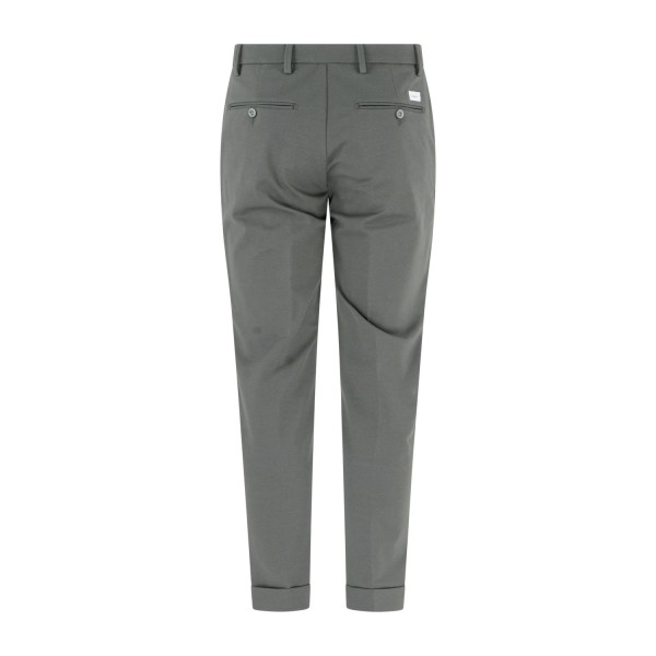 Barbati - Pantalone verde Gregory in jersey con pence e coulisse per uomo |