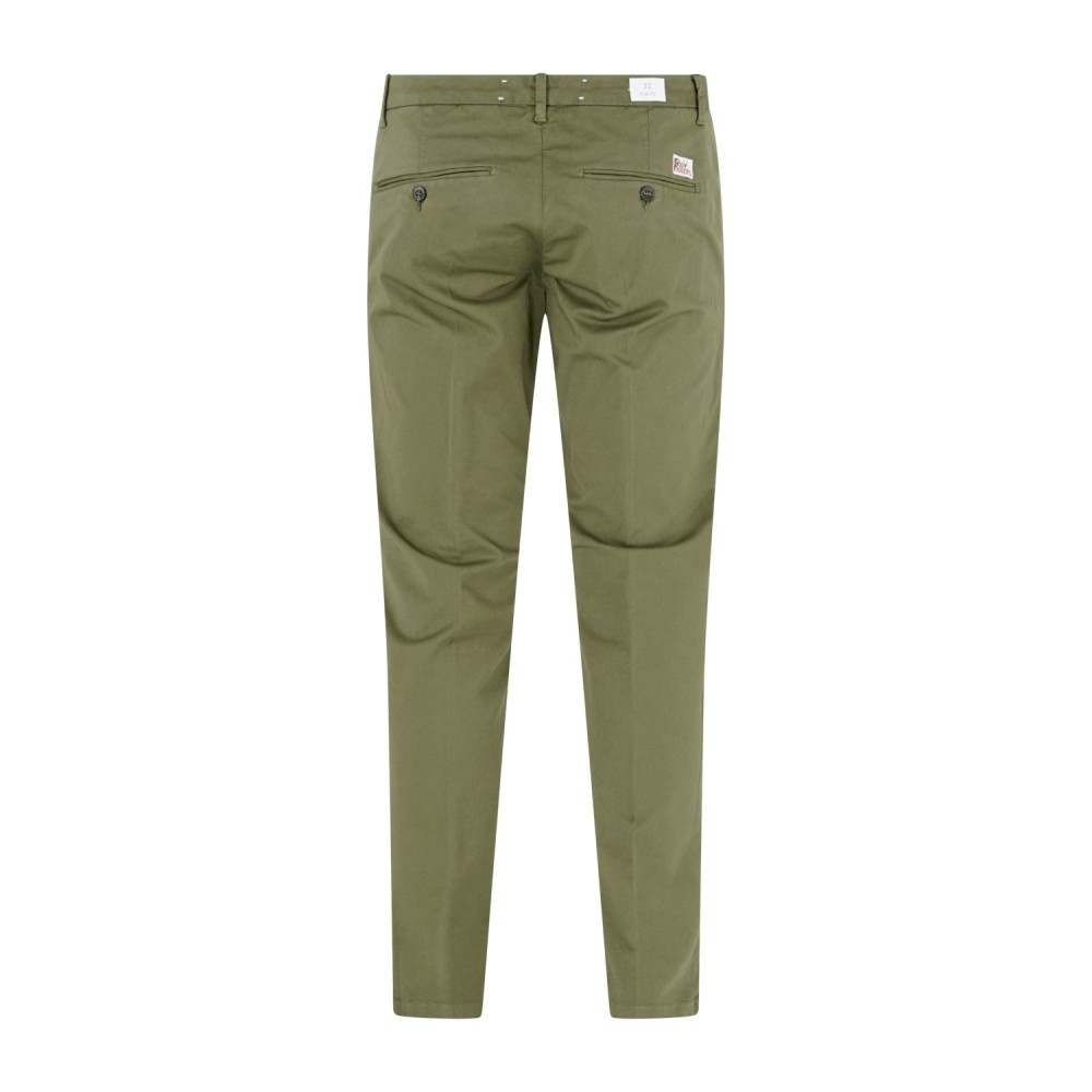 Roy Roger's - Pantalone verde New Rolf tasca a filo per uomo | rru013c9250112