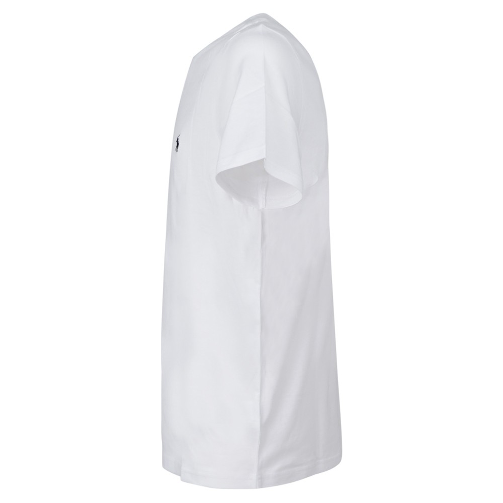 Polo Ralph Lauren - T-shirt bianca con logo ricamato sul petto per uomo |