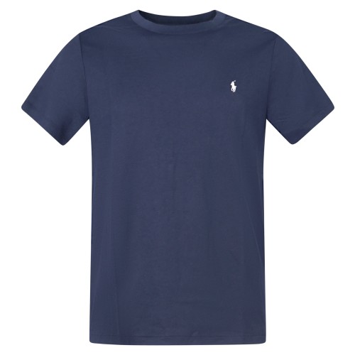 Polo Ralph Lauren - T-shirt blu con logo ricamato sul petto per uomo |