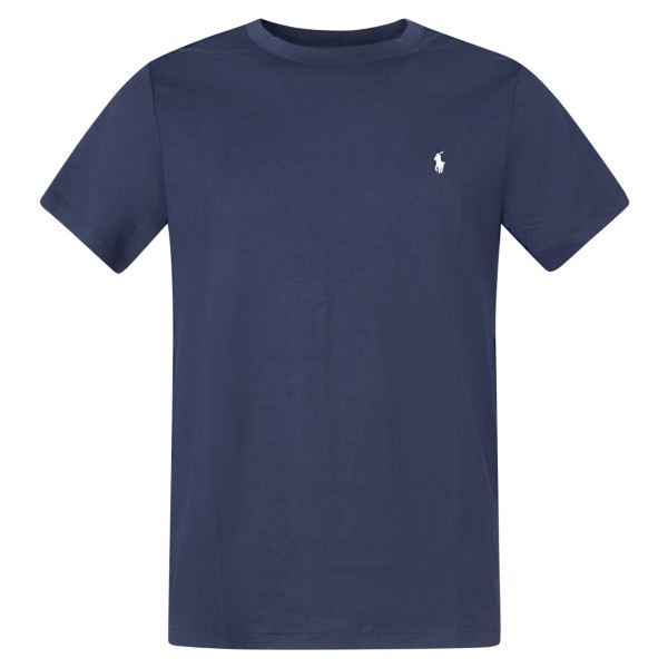 Polo Ralph Lauren - T-shirt blu con logo ricamato sul petto per uomo |