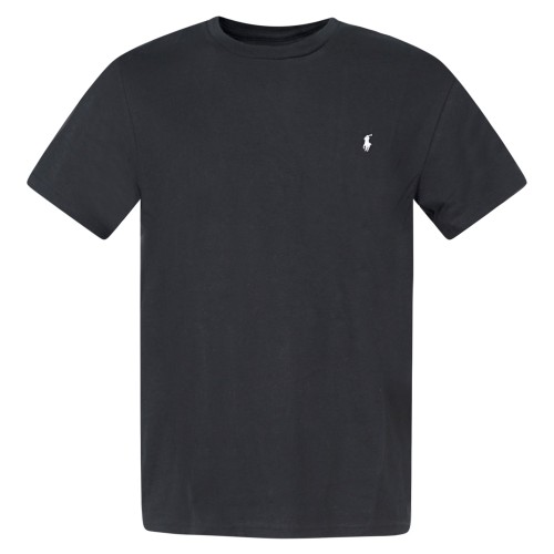 Polo Ralph Lauren - T-shirt nero con logo ricamato sul petto per uomo |