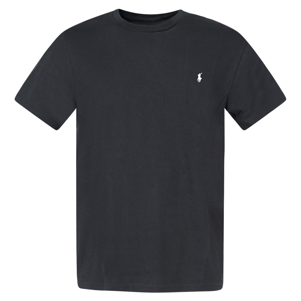 Polo Ralph Lauren - T-shirt nero con logo ricamato sul petto per uomo |