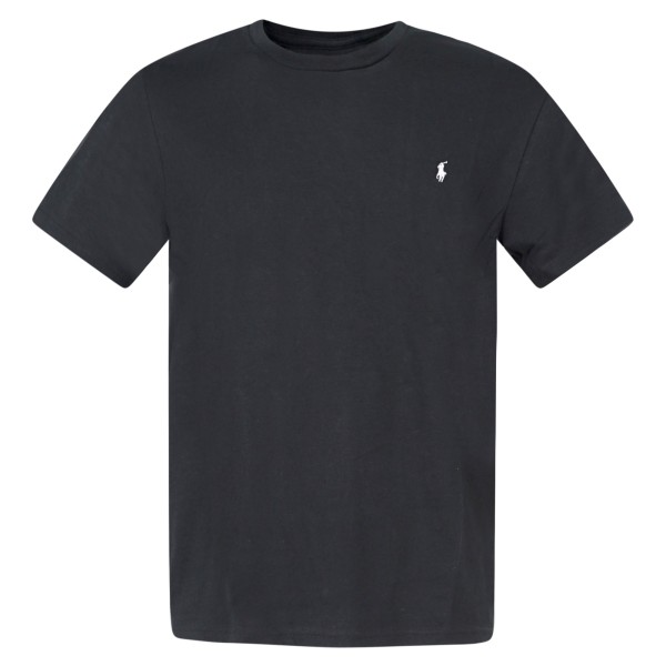 Polo Ralph Lauren - T-shirt nero con logo ricamato sul petto per uomo |