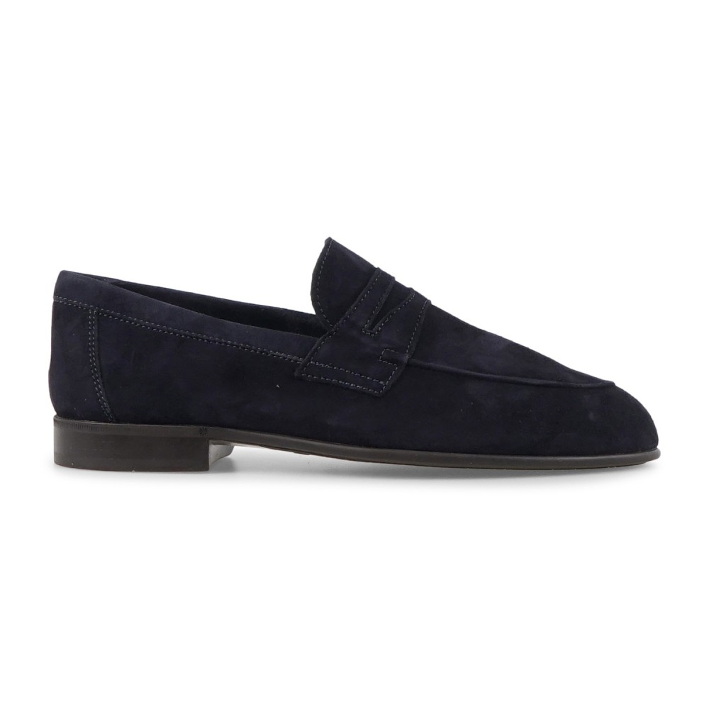 Enry Hobb's - Mocassino blu Amalfi navy in pelle scamosciata per uomo |