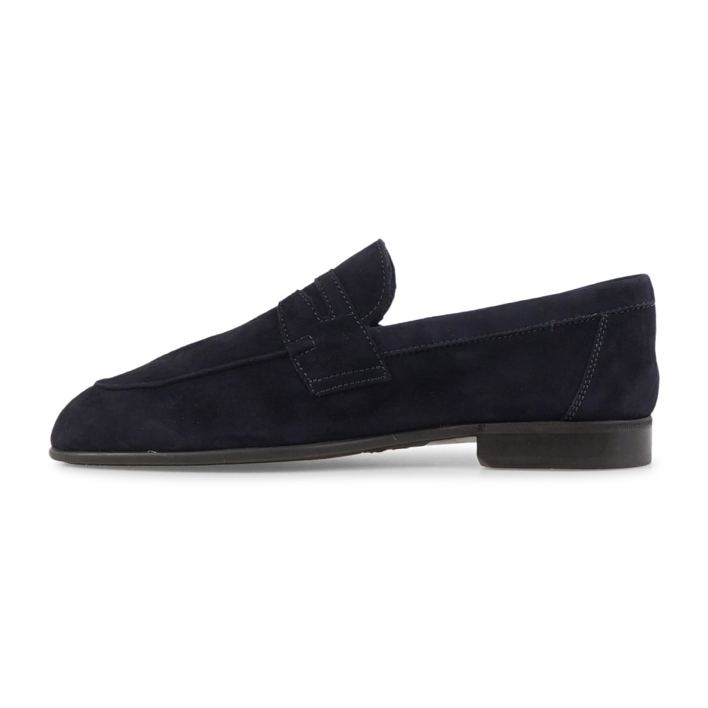 Enry Hobb's - Mocassino blu Amalfi navy in pelle scamosciata per uomo |