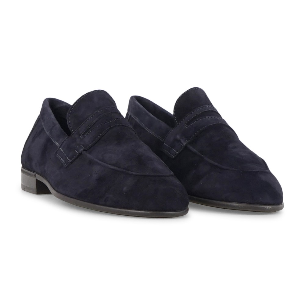 Enry Hobb's - Mocassino blu Amalfi navy in pelle scamosciata per uomo |