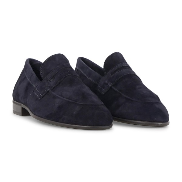 Enry Hobb's - Mocassino blu Amalfi navy in pelle scamosciata per uomo |