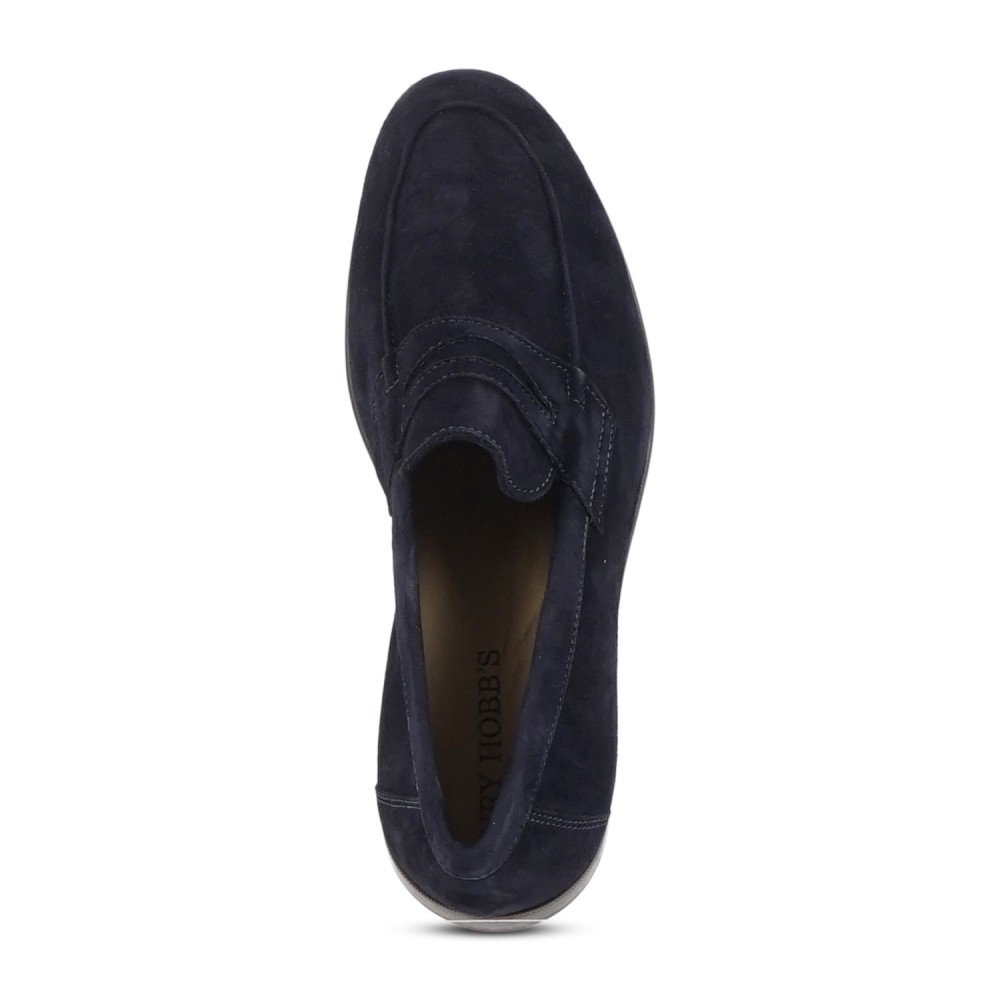 Enry Hobb's - Mocassino blu Amalfi navy in pelle scamosciata per uomo |