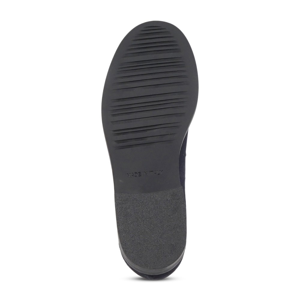 Enry Hobb's - Mocassino blu Cortina in pelle scamosciata con passante per uomo