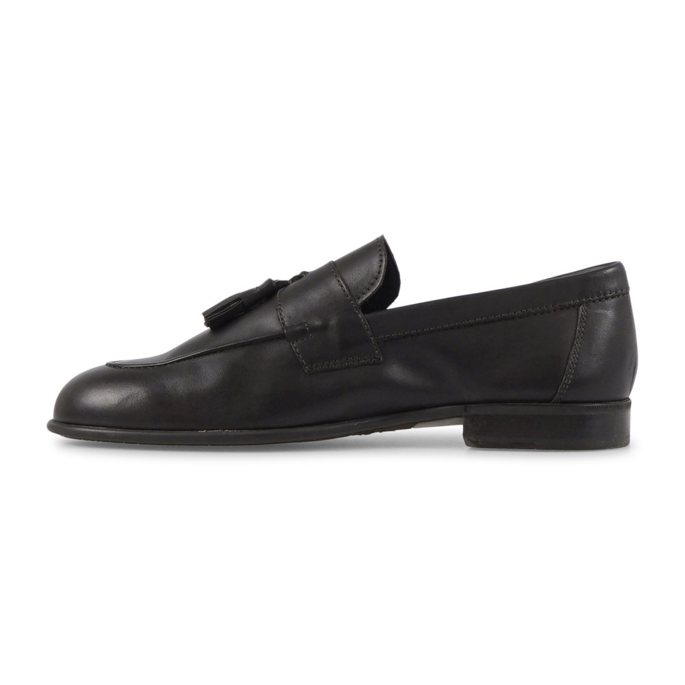 Enry Hobb's - Mocassino marrone Alabama in pelle con nappine per uomo |