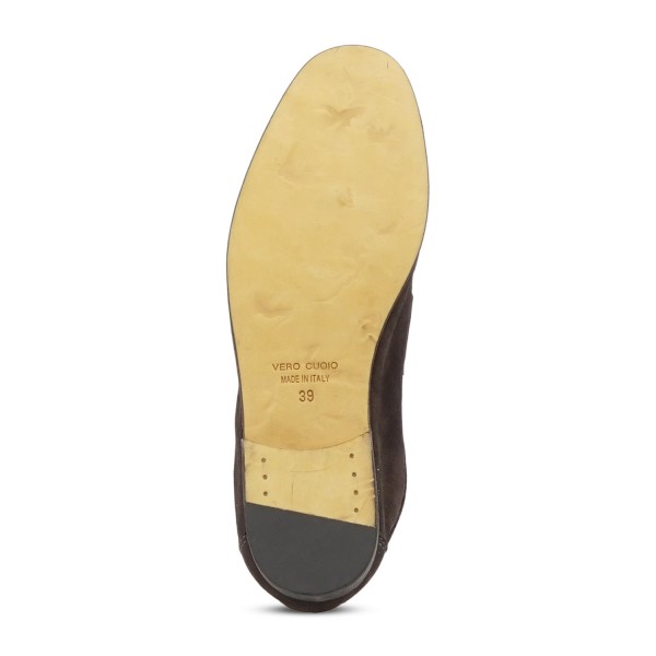 Enry Hobb's - Mocassino marrone Amalfi T.M in pelle scamosciata con morsetto
