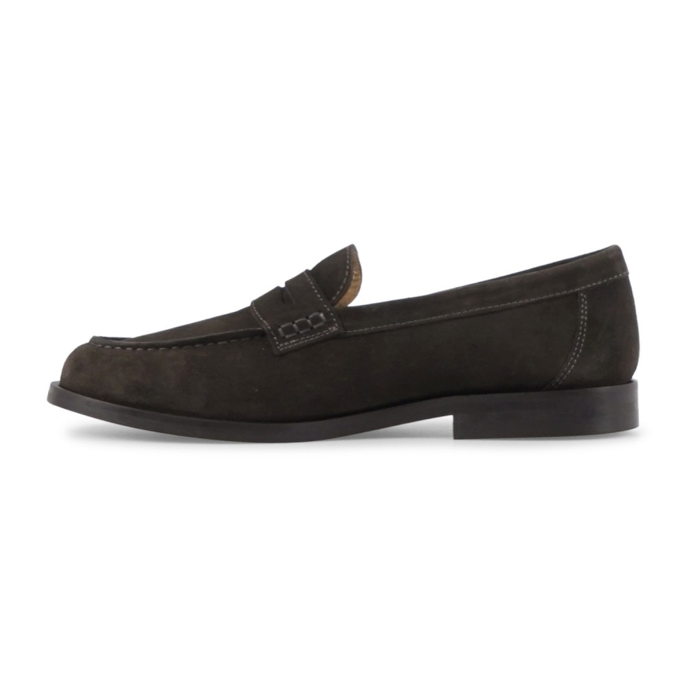 Enry Hobb's - Mocassino marrone Cortina in pelle scamosciata con passante per