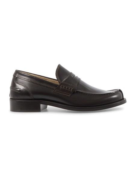 Enry Hobb's - Mocassino marrone Gloss in pelle con passante per uomo |