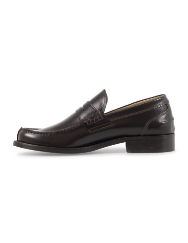 Enry Hobb's - Mocassino marrone Gloss in pelle con passante per uomo |