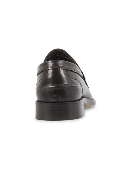 Enry Hobb's - Mocassino marrone Gloss in pelle con passante per uomo |