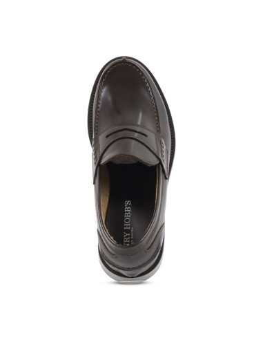 Enry Hobb's - Mocassino marrone Gloss in pelle con passante per uomo |