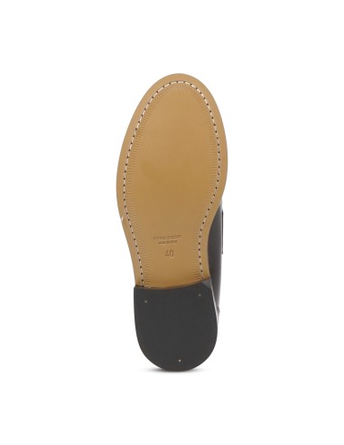 Enry Hobb's - Mocassino marrone Gloss in pelle con passante per uomo |