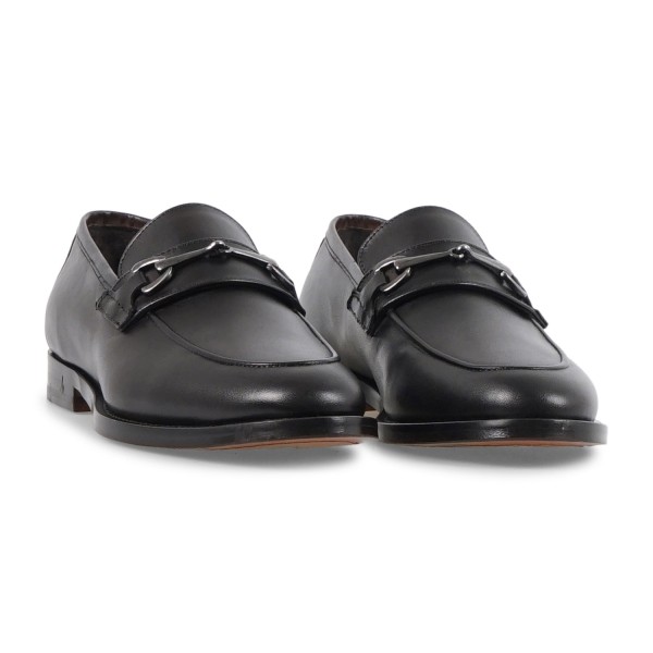 Morgillo - Mocassino marrone in pelle con morsetto per uomo | 456/16m positano