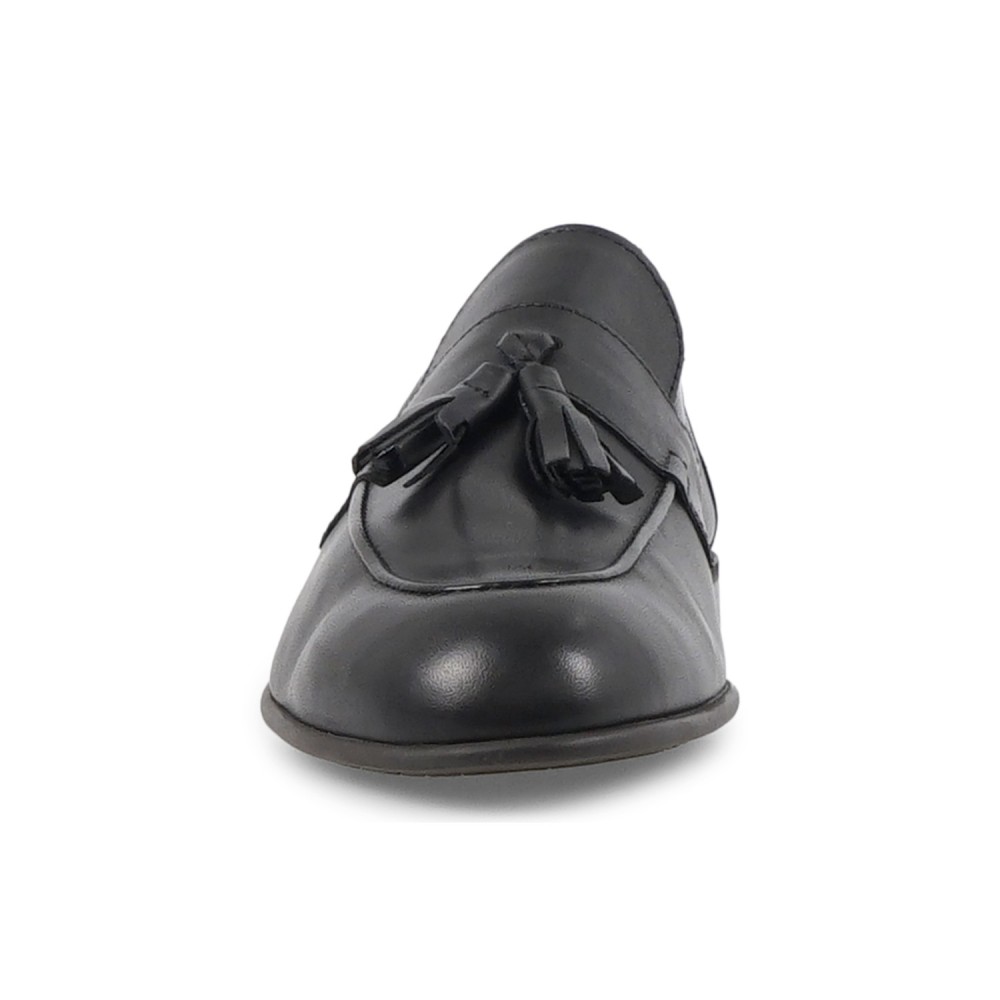 Enry Hobb's - Mocassino nero Alabama in pelle con nappine per uomo |