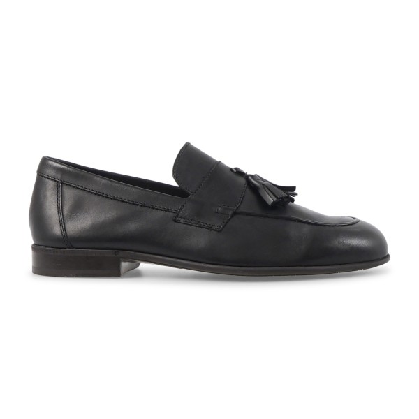Enry Hobb's - Mocassino nero Alabama in pelle con nappine per uomo |