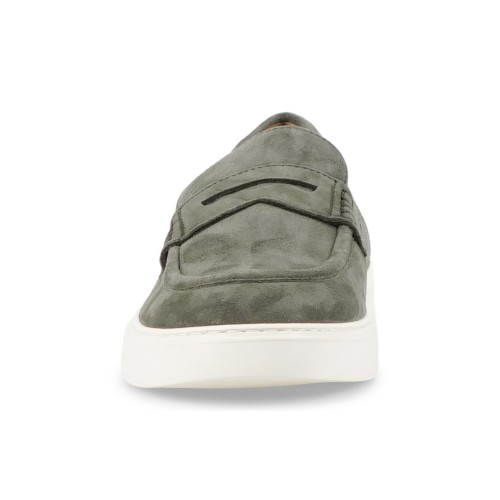 Enry Hobb's - Mocassino verde Amalfi in pelle scamosciata con suola platform 2