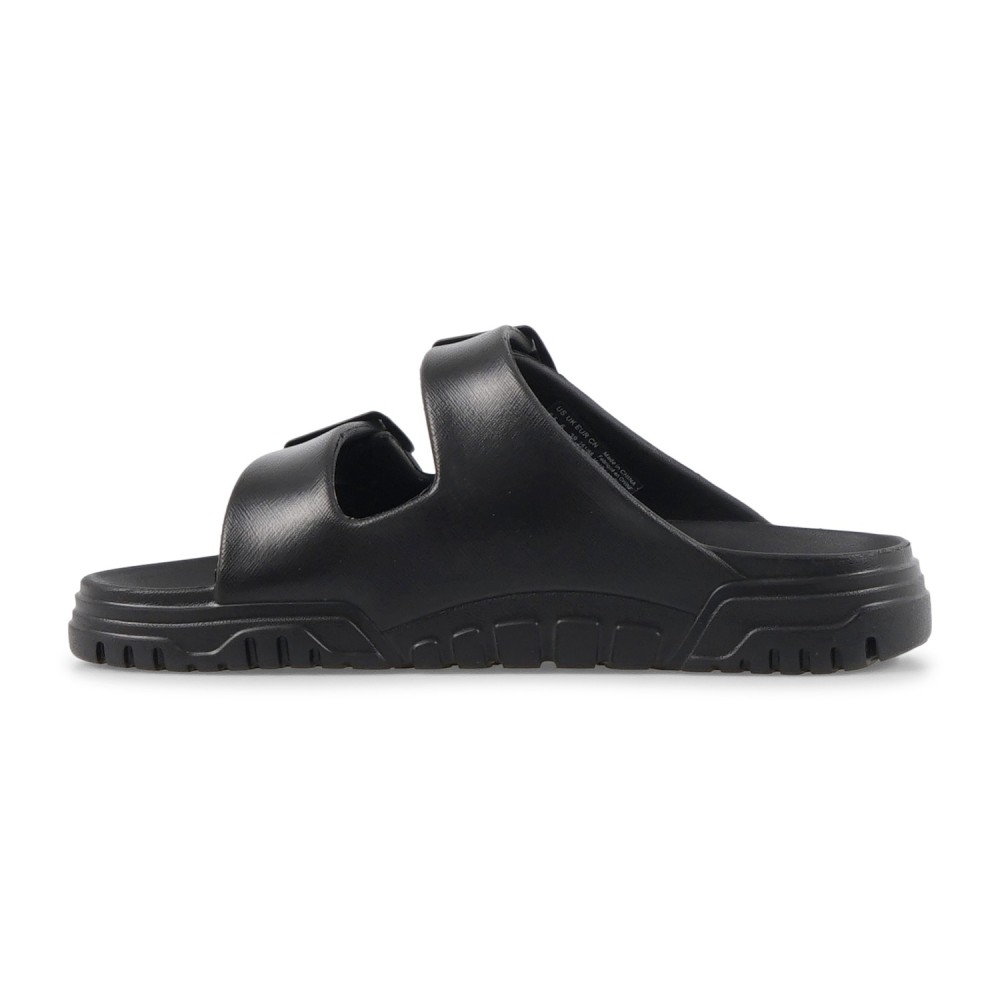 Armani Exchange - Sandali neri in gomma con doppia fibbia per uomo | xup015