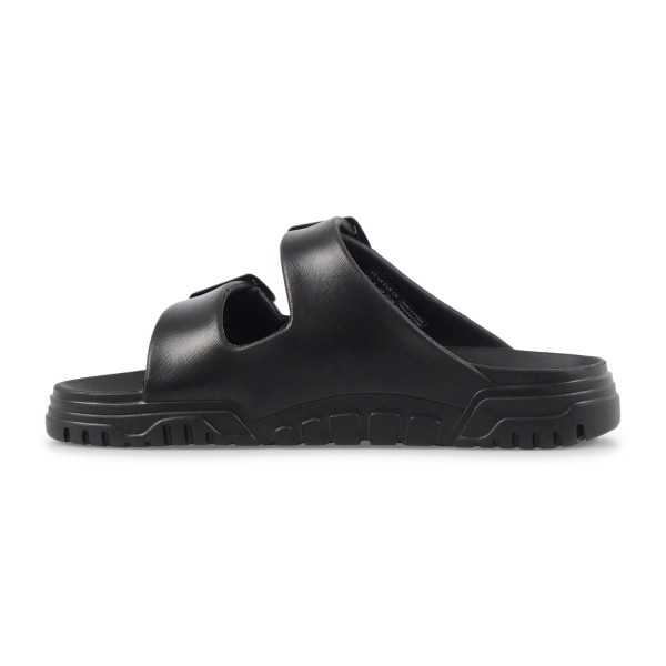 Armani Exchange - Sandali neri in gomma con doppia fibbia per uomo | xup015