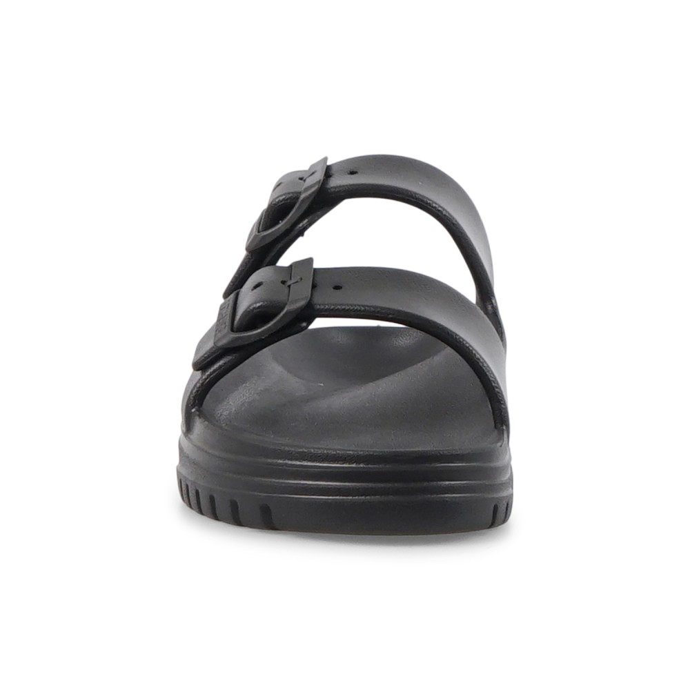 Armani Exchange - Sandali neri in gomma con doppia fibbia per uomo | xup015